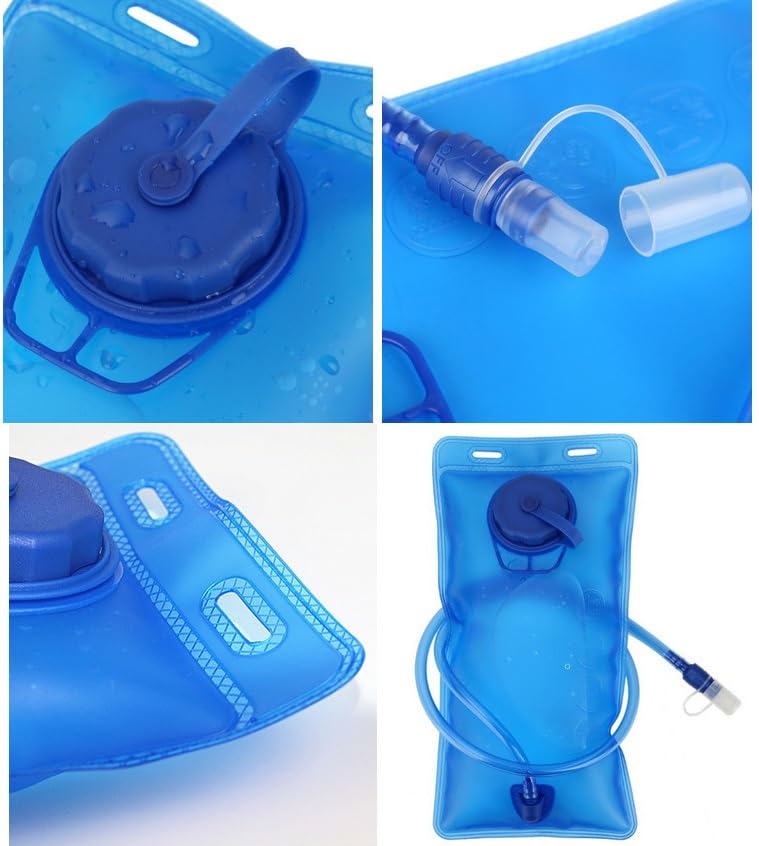 2L Capacity Folding Water Bag with Drinking Tube Hydration Bladder Leak Proof Outdoor Accessory Bicycle Hiking Ride Water Bags Drinking Water Bag Waterdrop Gravity image 5