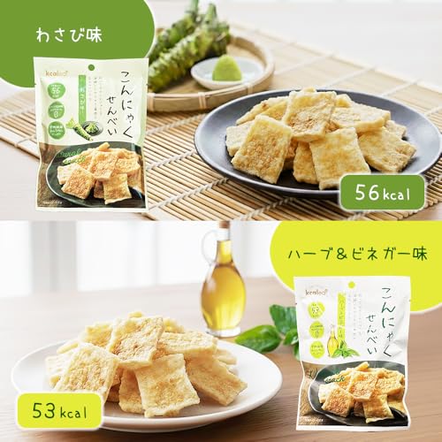 こんにゃくせんべい【６種類×３袋＝１８袋セット】＋特製オリジナルコースター１枚付 和風・韓国のり・コンソメ・ハーブ＆ビネガー・梅こんぶ・わさび 低脂質低糖質 食物繊維豊富 コレステロールゼロ 6枚目
