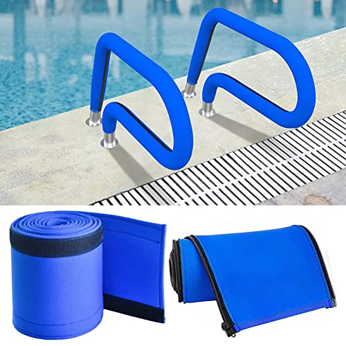 Xiaolan Couverture De Main Courante De Piscine, Housses De Rampe De Piscine Antidérapant Couverture pour Rail De Piscine avec Fermeture Éclair Et Velcroes pour Mains Courantes De Piscine Cover