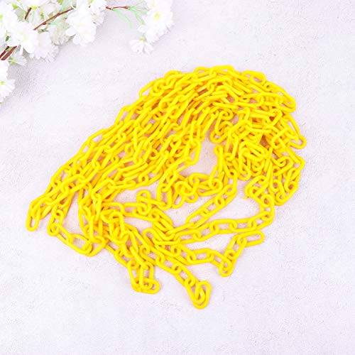 Iplusmile Plastic Safety Chain Driveway Chain Barrier With Sun Shield Resistant Technology For Construction Site Garage 6M (Yellow) #TOP5