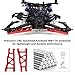 Hobbypark Alloy Front & Rear Suspension Arms for Traxxas 1/10 Slash 4x4 Upgrades Parts fit Stampede 4x4, Rustler 4WD VXL-Replaces Part 3655, Red Anodized, 4PCS
