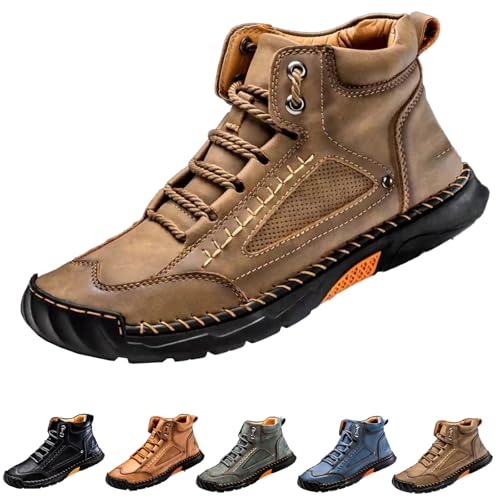 Sawbehind Mens Boots, Sawbehind Comfortable Handmade Leather Boots Mens, Sawbehind Boots Wide Width Waterproof
