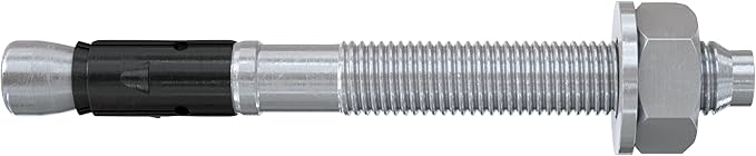 fischer Anclaje de perno FAZ II Plus 12/100 gvz, anclaje de carga pesada con alta capacidad de carga, pernos de anclaje para fijaciones de cargas pesadas y estructuras de acero, aprobación sísmica y