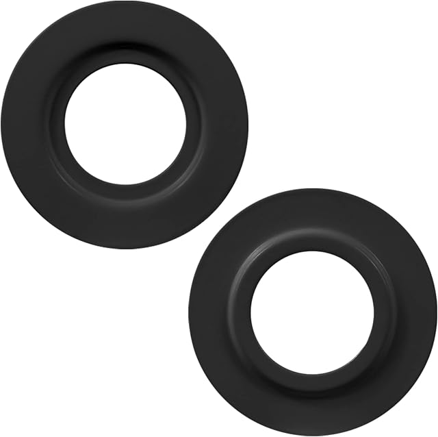 LEGELITE 2 Pack Metal Lamp Shade Reducer Ring, E27/E14 Light Fitting Lampshade Washer Adaptor Converter, Retainer Rings for Light Fixture (Black)