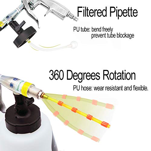 Car Interior Cleaner, Auto Detail Tools Car Detailing Kit(Needs Air Compressor) High Pressure Car Cleaning Gun Car Cleaning Kit for Vehicle Upholstery Carpet Seat (US M Style Plug) - Image 4