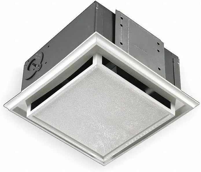 Ventless Bathroom Exhaust Fan Non-Ducted Ceiling or Wall Mount Air Circulation, 1, white