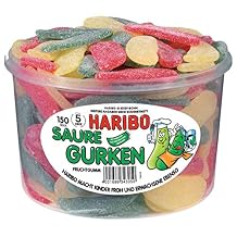Haribo Saure Gurken Sour Pickles  Tub -150 pcs