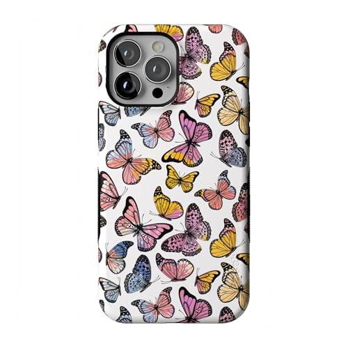 Casely iPhone 13 Pro Max Case | Free Spirit | Rainbow Butterfly | Bold Protective Design | Compatible with MagSafe