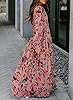 BLENCOT Womens Casual Floral Deep V Neck Long Slee... #2