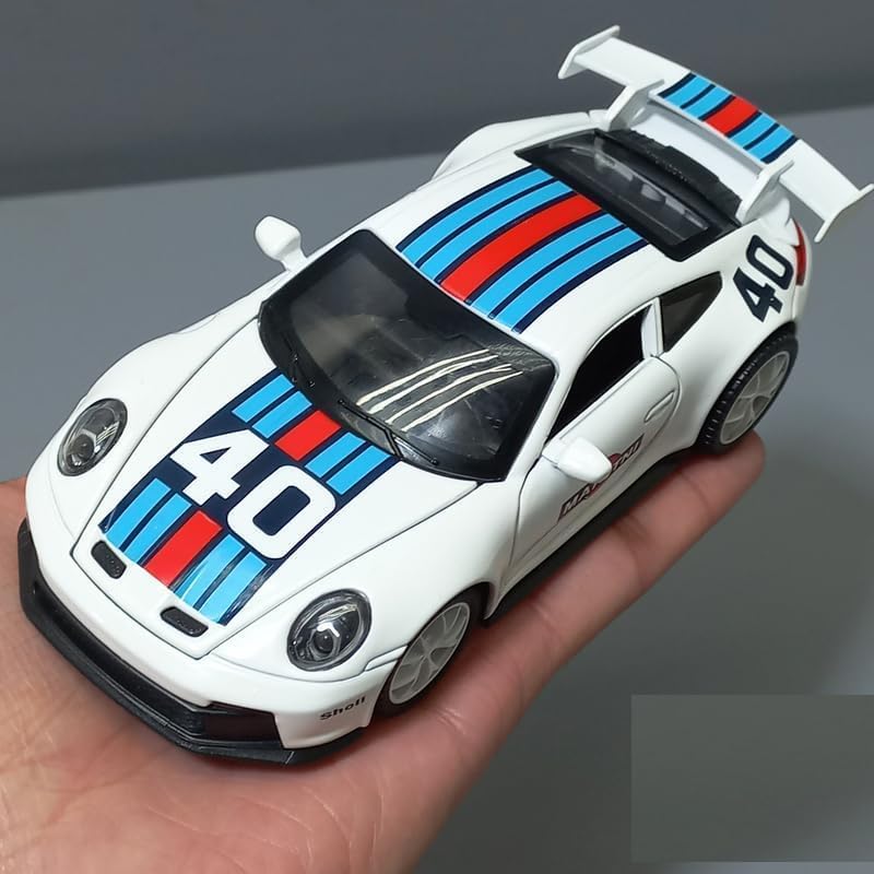 Image of MANAKI ENTERPRISE Scale 1:32 Porsche 911 GT3 RS RSR Turbo S Alloy Diecast Pullback Metal Car Toy with Sound Light & Opening Doors - Great Gift Toy for Kids | Color as per Stock