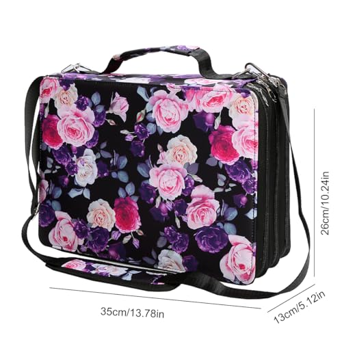 Image of Marker Pen Organizer Case 224 Slots w /Handle & Shoulder Strap
