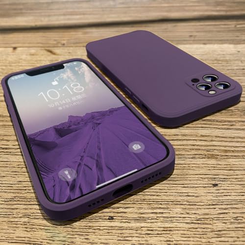 Coque iPhone 11 Pro carrée en silicone améthyste