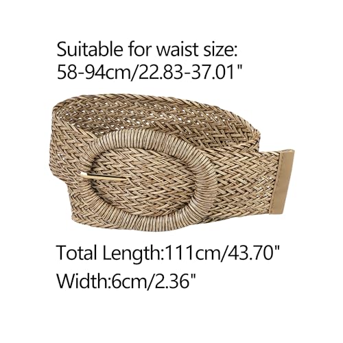 Allegra K Womens Woven Belts Wide Waist Belts for Dress Decor Adjustable3