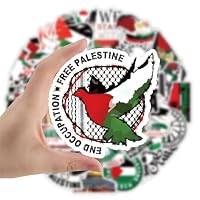 100 Stück Free Palestine Graffiti Aufkleber, Wasserdichte Autosticker, Wanddekoration, Laptop & Fenster, Skateboard usw, Abziehbare Palästina Flagge Sticker für Auto, Helm