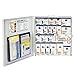 First Aid Only 746005 SmartCompliance 50-Person ANSI 2021 A and OSHA Compliant First Aid Cabinet for Restaurant Kitchen, Cafeteria, and Other Food Service Venues, Large Metal Cabinet