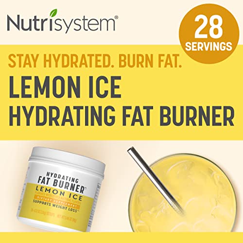 Nutrisystem® Hydrating Fat Burner Supplement For Men And Women, Mix And Sip Dietary Supplement, Lemon Ice - 28 Servings #TOP1