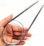 8-Piece Stainless Steel Circular Knitting Needles Set, 31.5 inch Crochet & Knitting Needles for Hats, Socks, Scarves (4.5mm, 5mm, 5.5mm, 6mm, 7mm, 8mm, 9mm, 10mm)
