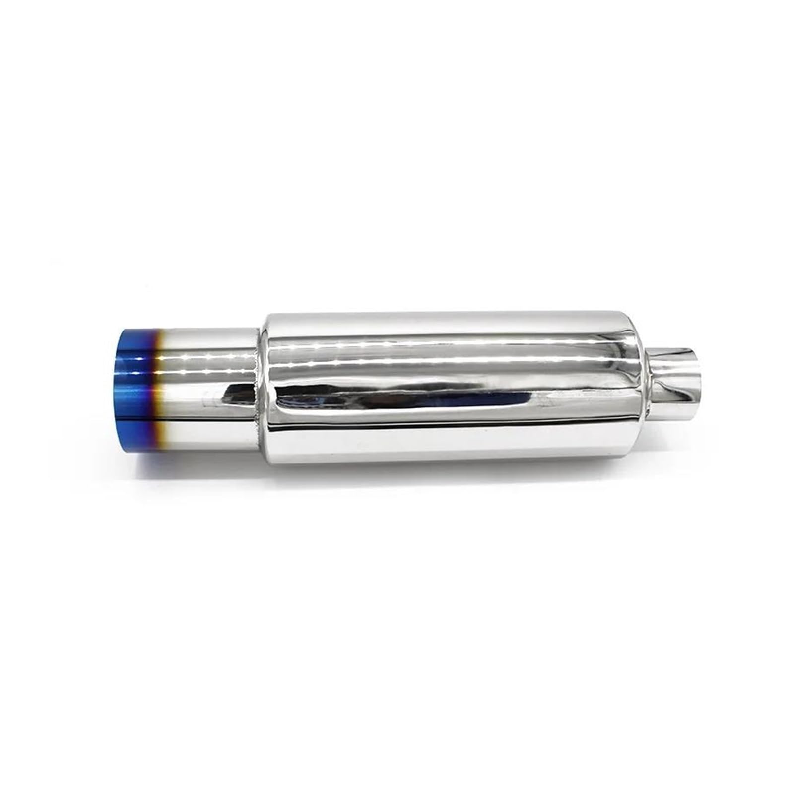Silenciadores de escape universales de acero inoxidable para sistemas de competición (63 mm a 100 mm)(Plata)