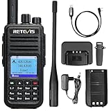 Retevis RT3S DMR, Emisora Caza, Digital/Analógica para Radioaficionados, Alto Rendimiento, Compatible con MOTOTRBO Nivel Ⅰ y Ⅱ, GPS, APRS, 3000 Canales(1 UNID, Negro)