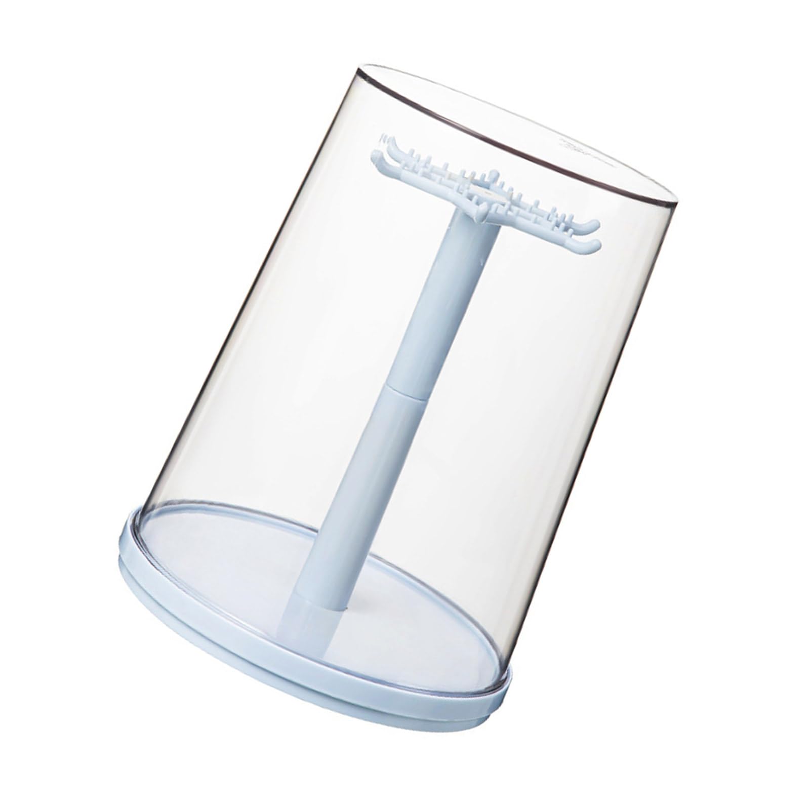 APGLSXY Clear Rotating Jewelry Organizers Box for Action Figures Dolls Miniatures Storage Solution Collectible Dustproof Rotating Display Cabinet