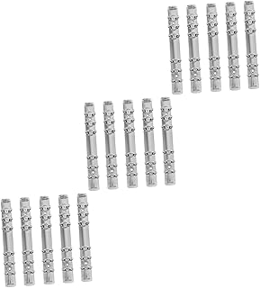 NUOBESTY 15 Peças Pasta DIY Kits A6 Notebook Folhas Soltas Anel De Ligação DIY Acessórios Para Notebook Pasta De Folhas Soltas Em Aço Inoxidável Encadernação Pentes De Coluna Suporte De