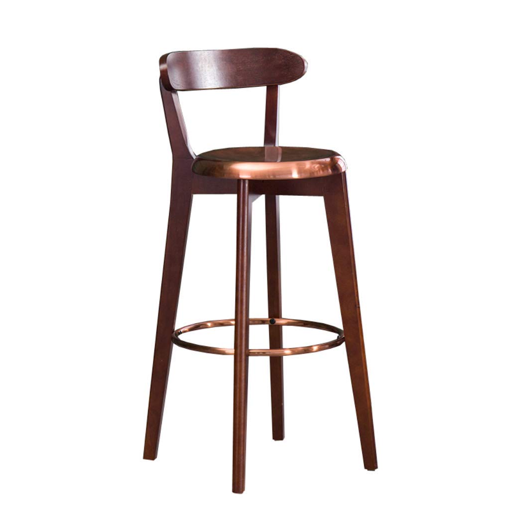 Tabourets de bar en bois massif 70cm de style européen chic