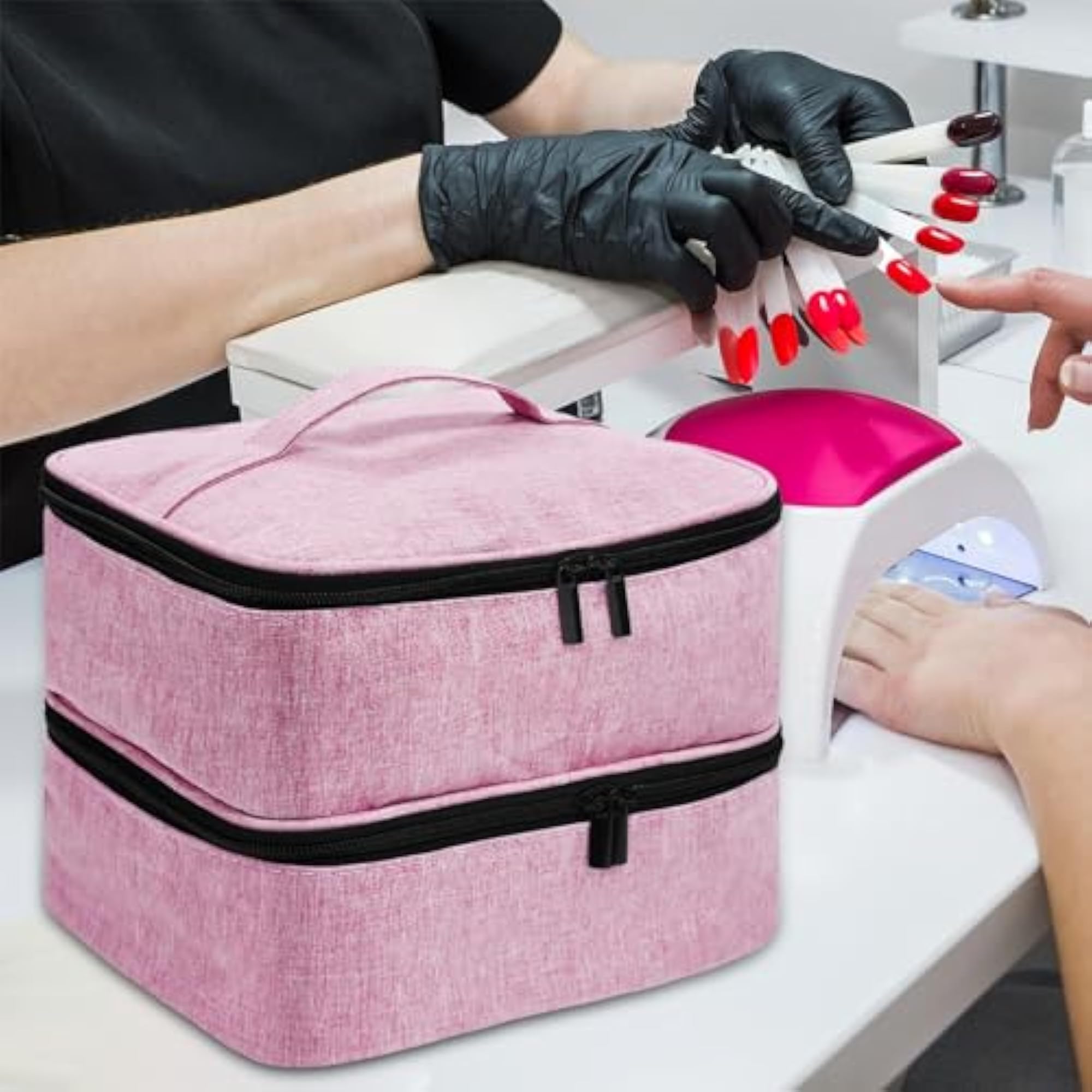 Carrying Tote Bag, Travel Nail Polish Organizer Case