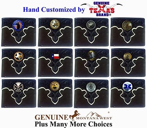 Custom MW Don't Tread On Me Tooled Leather Bi-fold Wallet in Brown4