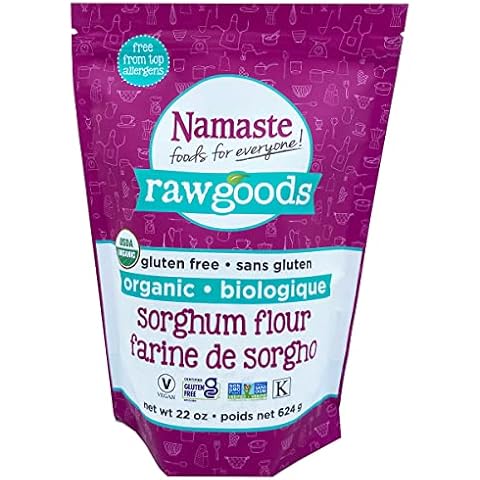 Namaste Foods Organic Sorghum Flour Gluten Free, 22 oz. (Pack of 6) – Allergen Free Cover