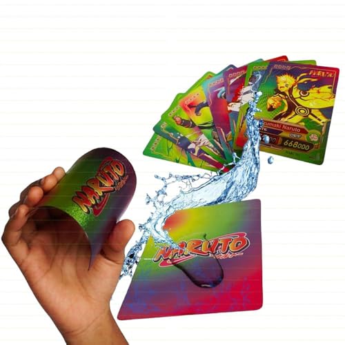 Image of Naruto Anime Card Desk Pack | 55 Foil Collectible CCG Cards | Premium Anime Playing Cards for Fans, Display & Gifting (Naruto - Rainbow)
