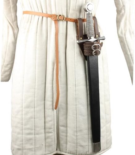 Miniatura 4 de NauticalMart Espada ancha de cuero medieval y rana daga universal