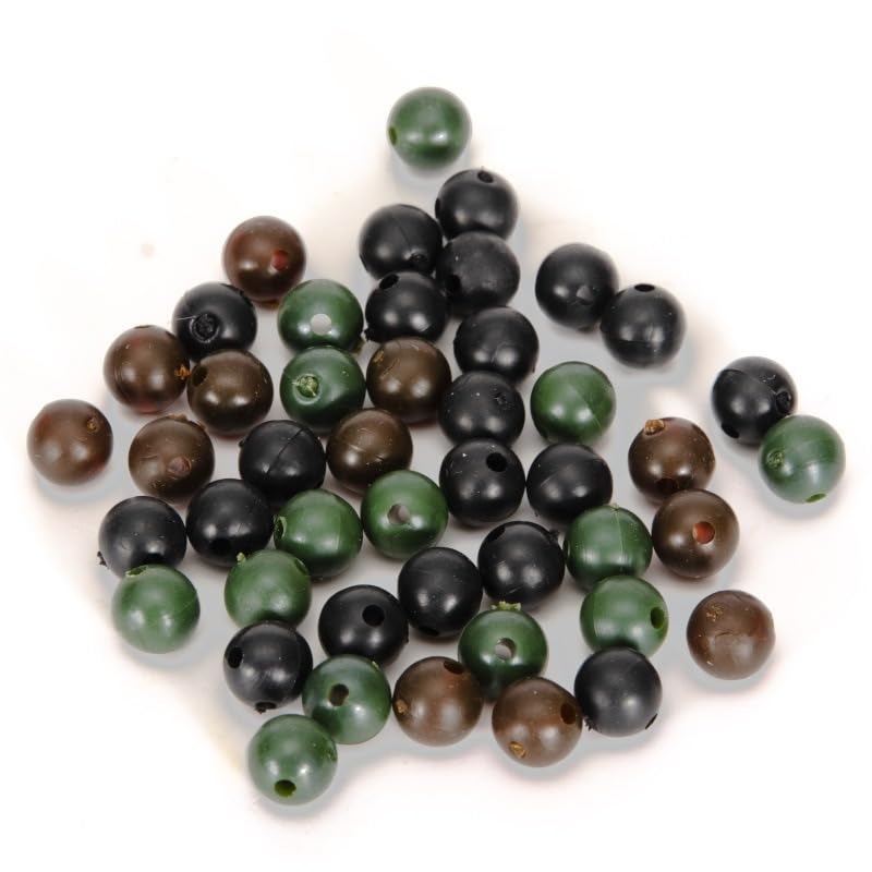 300 piezas cuentas de silicona para pesca 6mm y 8mm