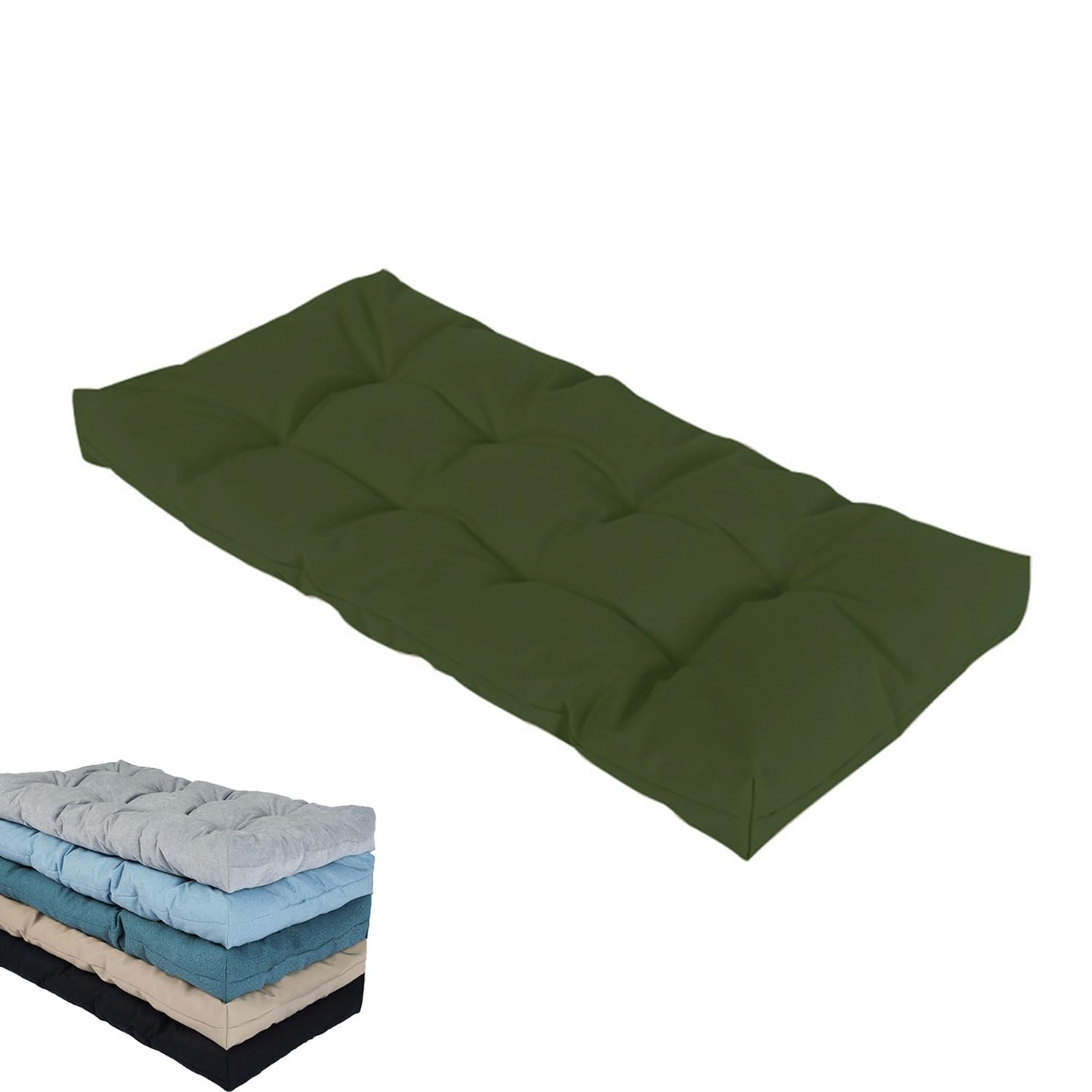 Coussin de banc en mousse de haute densité 90x40 cm vert durable
