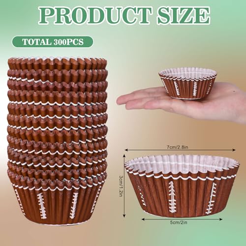 Cápsulas para cupcakes de fútbol Whaline, moldes de papel resistentes para repostería de eventos 3