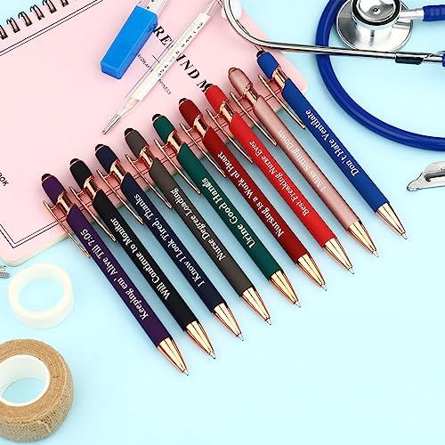 Nurse Pens,For Work Funny Pens Black Ink Ballpoint Pens Gift For Coworker Doctor Nurses Nursing Students Women Men On Nurses Week Nurse's Day (Style 1) #TOP4