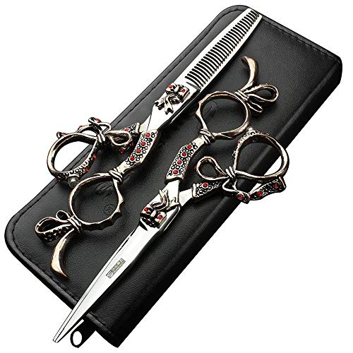 Ensemble exclusif de coupe de cheveux vintage avec ciseaux de sculpture ciselés - 2