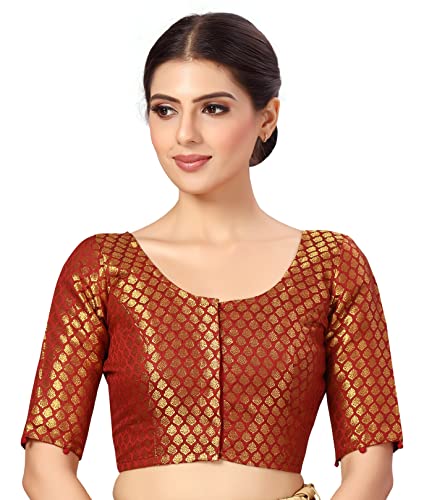 Image of Studio Shringaar Women's Polyester Elbow length sleeves Blouse