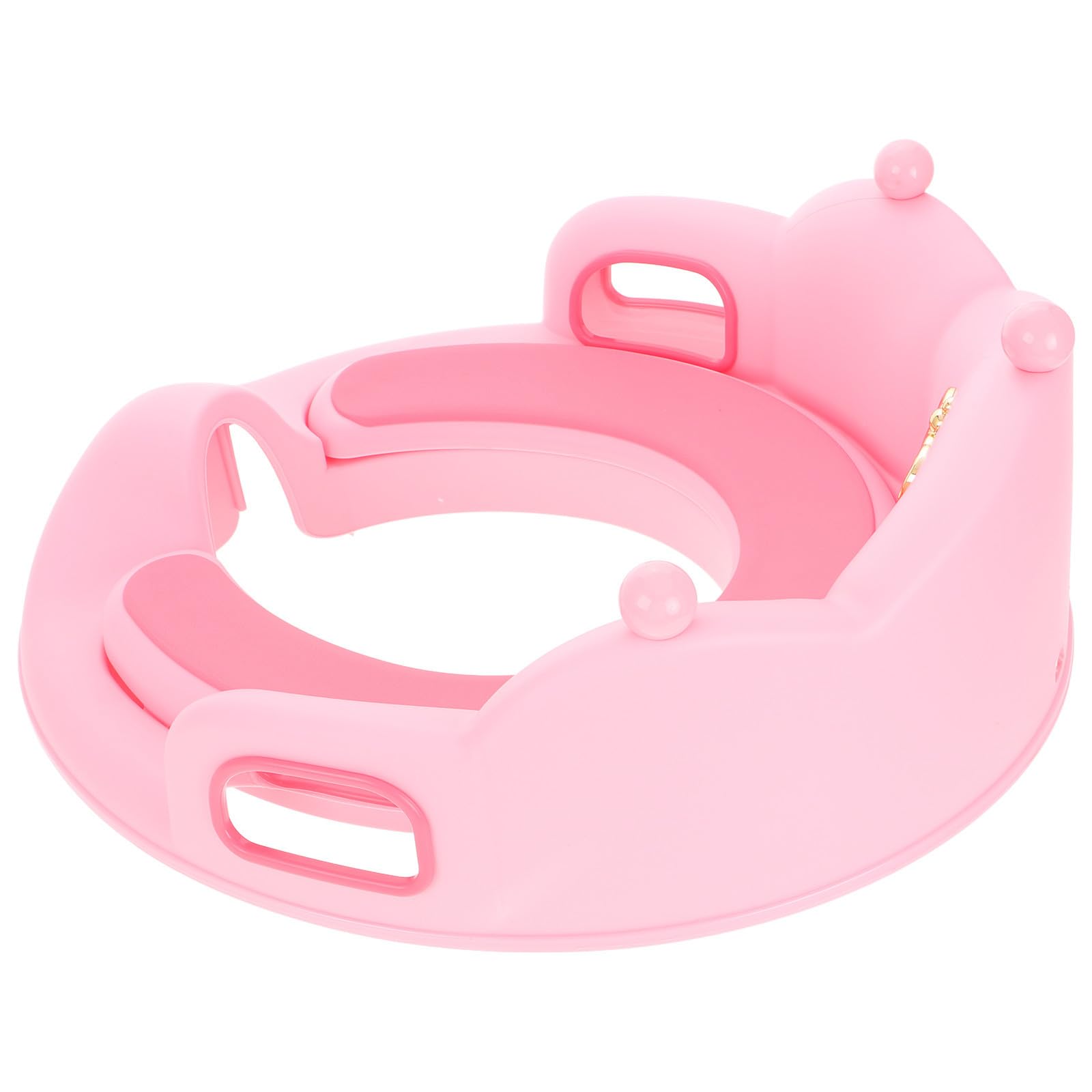 Toilettensitz für Töpfchentraining mit Abnehmbarem Weichem Kissen und Rutschfestem Design Kleinkindersitz für Jungen und Mädchen in Rosa mit Stabilem Griff und Rückenlehne