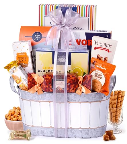 Broadway Basketeers Condolences Gourmet Gift Basket, Kosher Sympathy Food Gift Baskets for Delivery,...