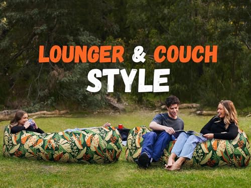 Image of WEKAPO Inflatable Sun Lounger, Air Sofa, Hammock, Portable, Waterproof and Leak-Proof, Ideal for Backyard, Beach, Travel, Camping, Picnics and Music Festivals