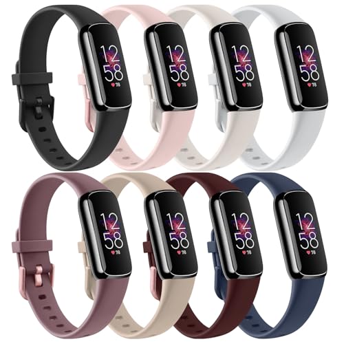 Correas para Fitbit Luxe que evitan alergias de piel con silicona suave y ligera
