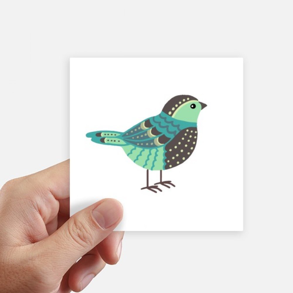 Sticker oiseau pour masquer les rayures de valise et PC : lot de 8 carrés