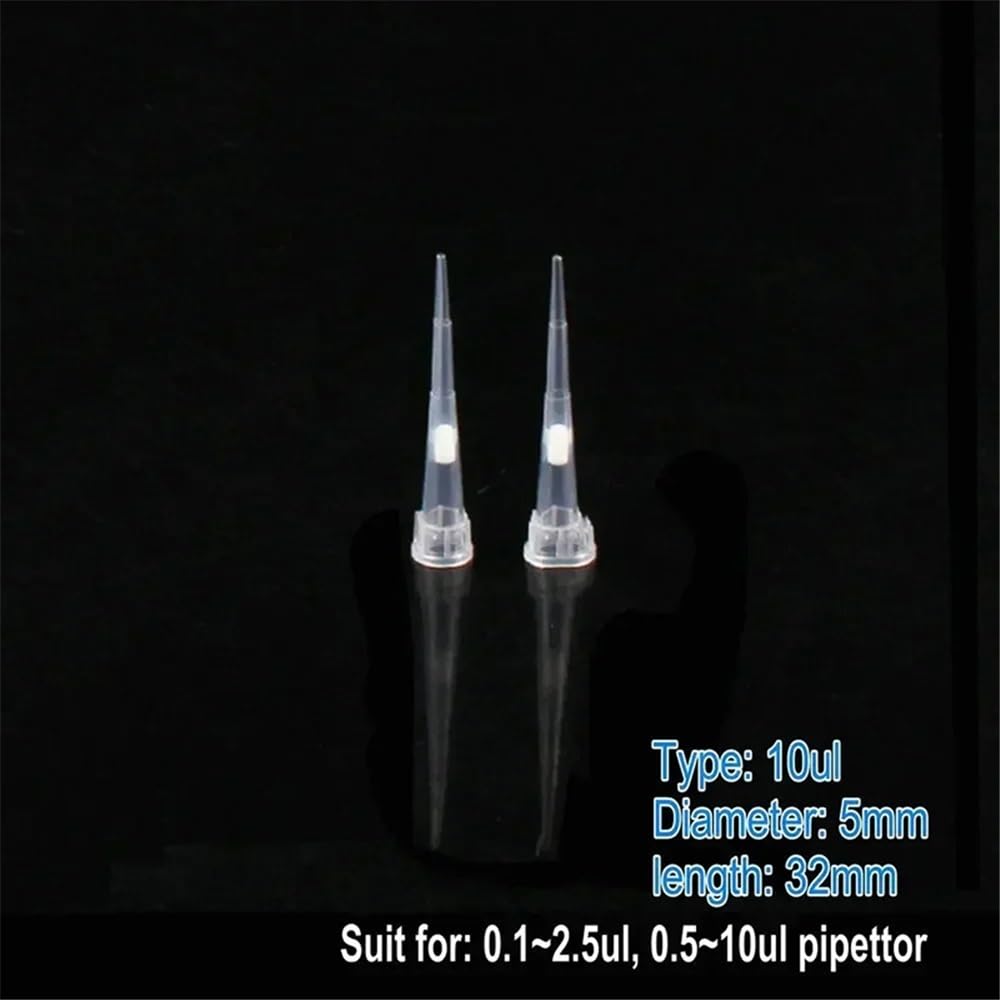 Instrumentos y Equipos de Laboratorio Puntas de pipeta de plástico PP de 10 ul, 100 ul, 200 ul, 300 ul, 1000 ul, 5 ml y 10 ml con filtro de arena for micropipeta.(10ml 15x165mm 100pcs)