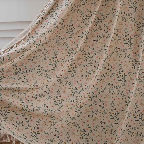 Cortinas decorativas de polialgodón con borlas para ventanas de salón 6