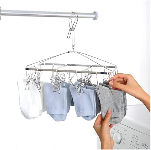 Miniatura 8 de YBM HOME Estante de secado de ropa interior con 10 clips para secar toallas, sujetadores, calcetines, ropa de bebé, lencería y ropa de cama, estante