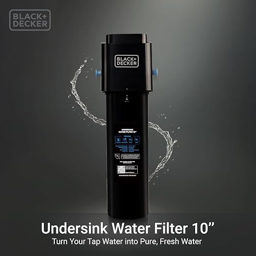 Miniatura 2 de BLACK+DECKER Filtro de agua para debajo del fregadero de 10 pulgadas  Filtración eficiente  8,000 galones  Certificado NSFANSI 372 y 42  Elimina