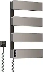 Toalheiro Térmico Rack Controle de Temperatura Temporizador Trilho Aquecedor De Toalhas Elétrico Casa Banheiro Fibra de Carbono Secador Com Tela LED