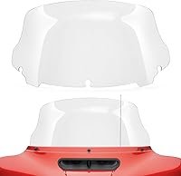 Vista 13 de Amazicha Parabrisas ondulado negro de 4.5 pulgadas compatible con Harley Davidson Touring Electra Glide Street Glide 2014 2015 2016 2017 2018 2019