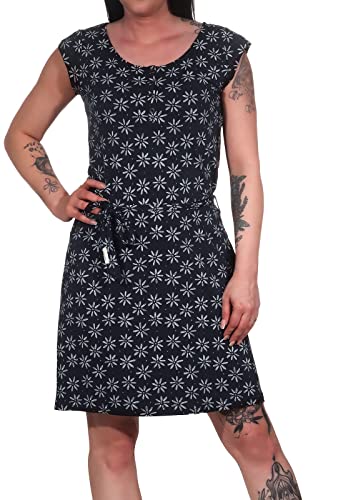 Ragwear ZEPHIE - Vestido de verano orgánico para mujer, sin mangas, cinturón de cintura, Navy 2311_2028, S