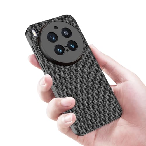 Image of Kapa Soft Full Fabric Protective Back Case Cover for Vivo X300 Pro 5G | Shockproof Slim Hard Anti Slip Back Case (Black)